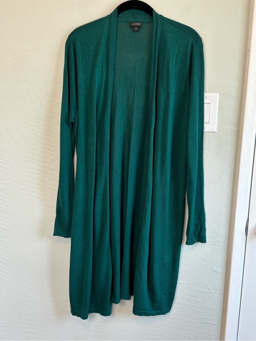Bundle 2/$30! J. Jill Emerald Green Long Open-Front Cardigan Large Petite